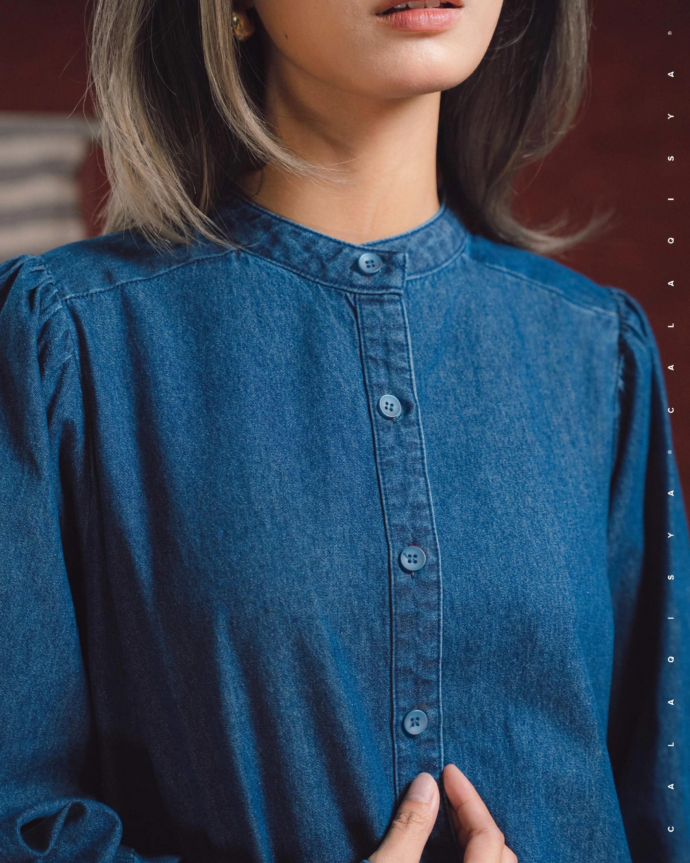 RANCH TILLY TOP IN BLUE DENIM - Image 3