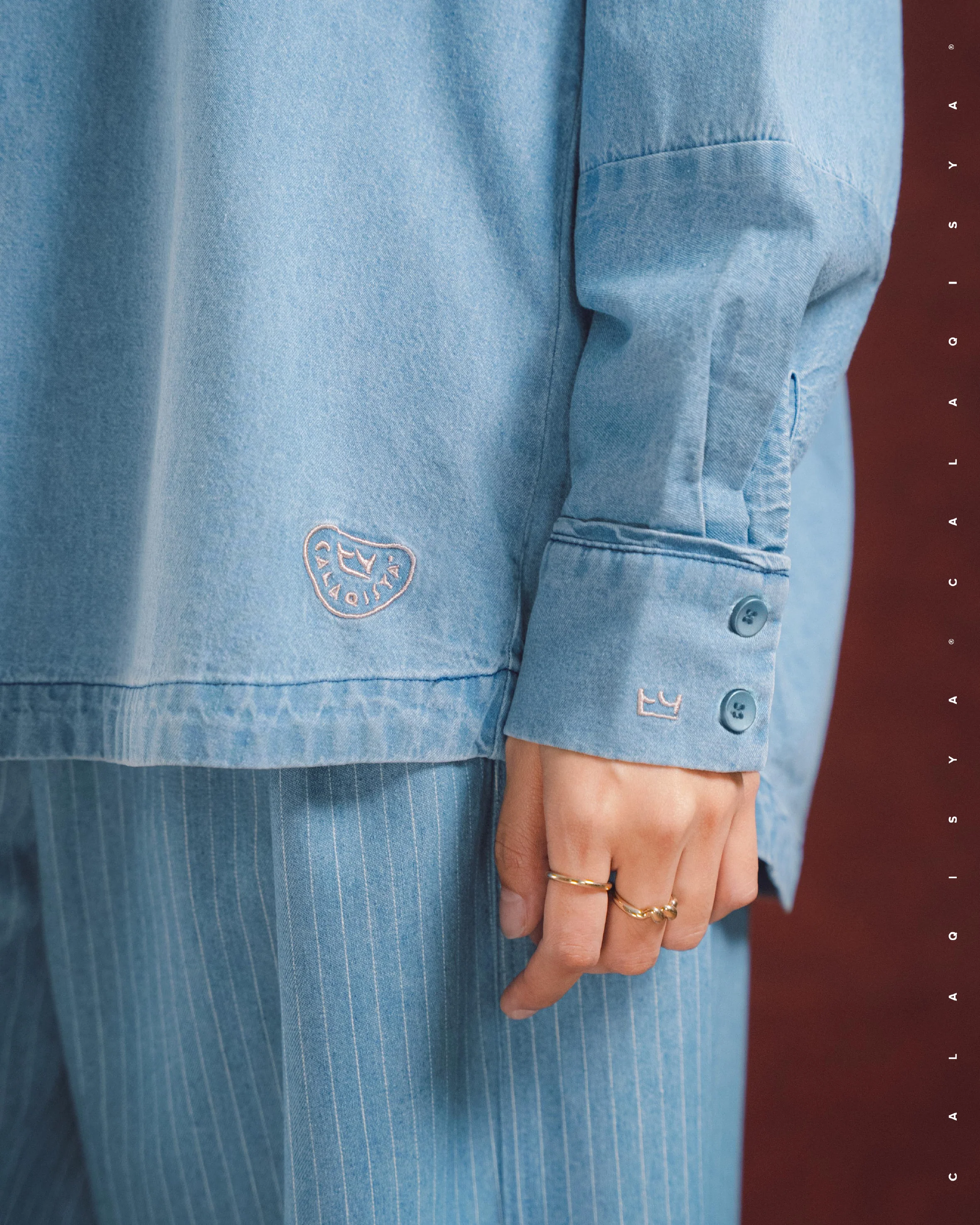 RANCH TILLY TOP IN LIGHT BLUE DENIM - Image 3