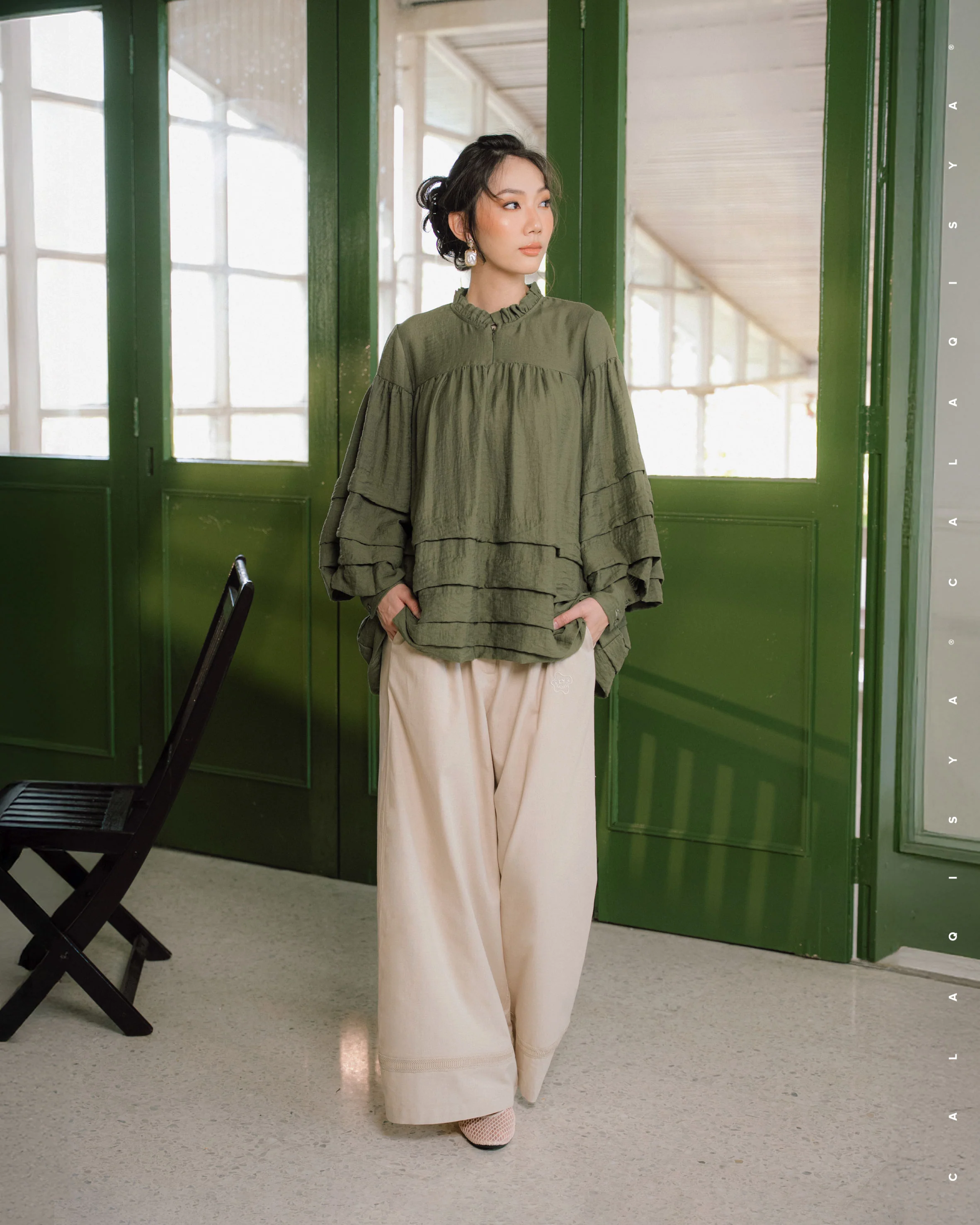 RESORT : ALUN TOP 2.0 IN BURNT OLIVE - Image 2