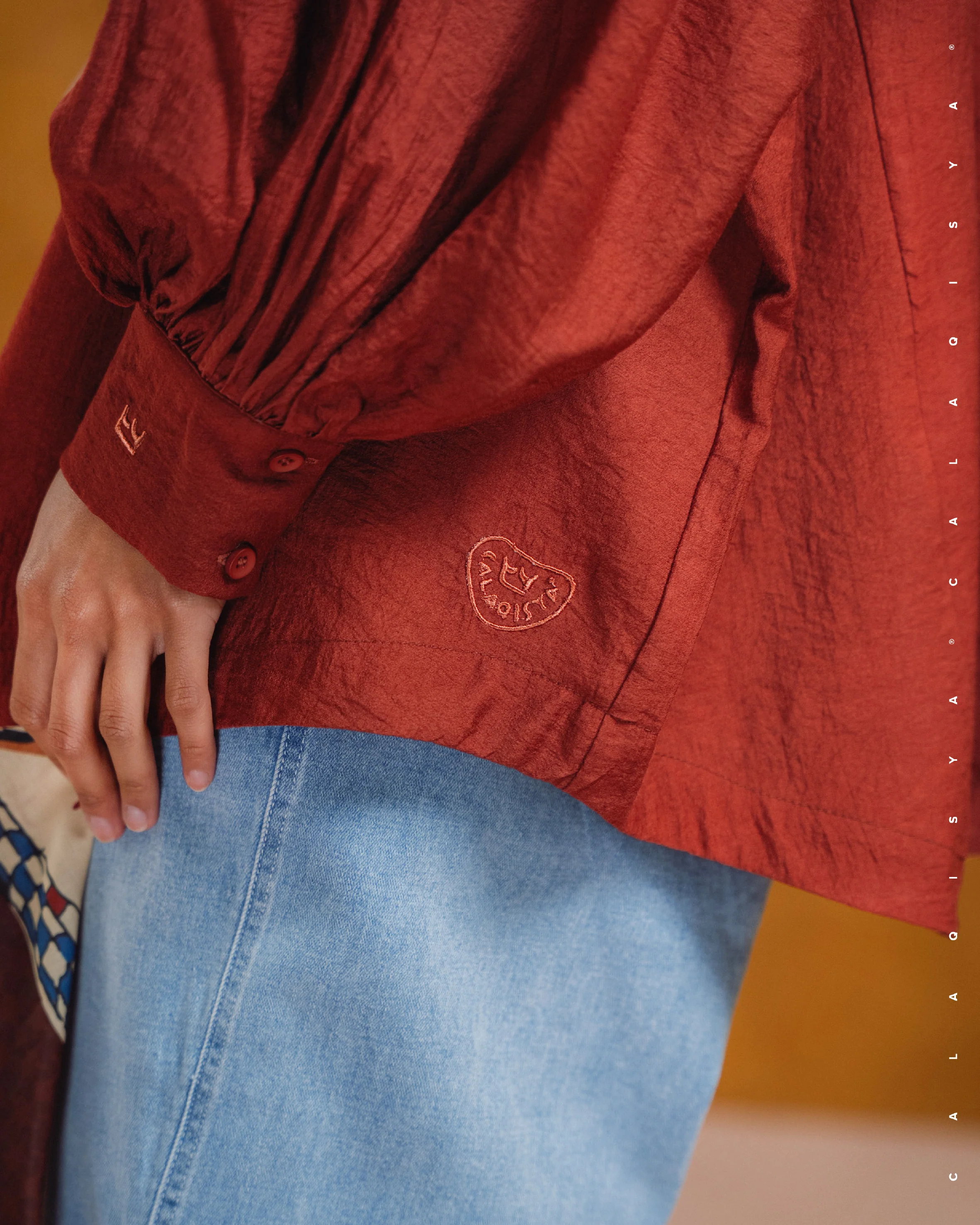 RESORT : GIRI BLOUSE 2.0 IN FIRED BRICK