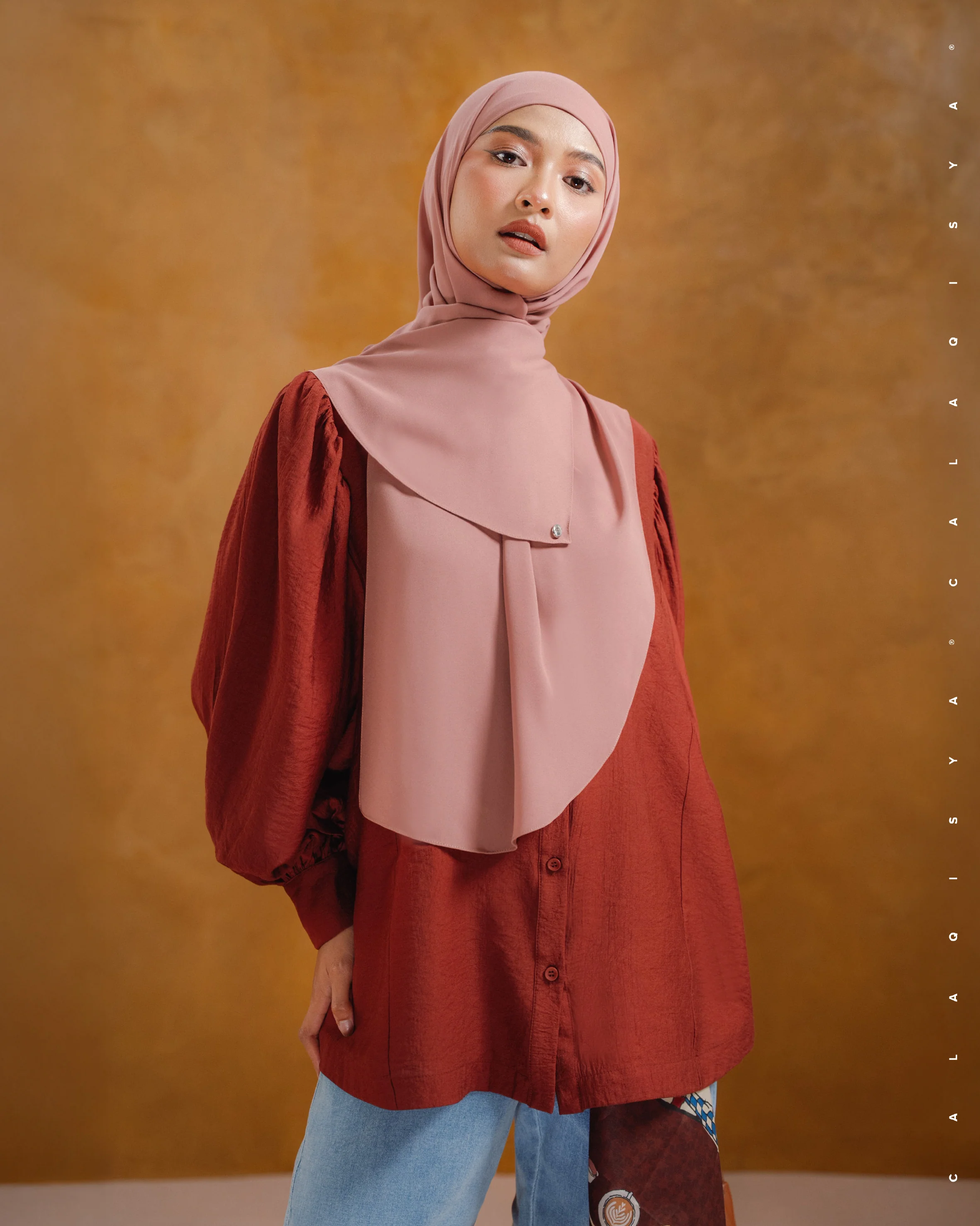RESORT : GIRI BLOUSE 2.0 IN FIRED BRICK - Image 2