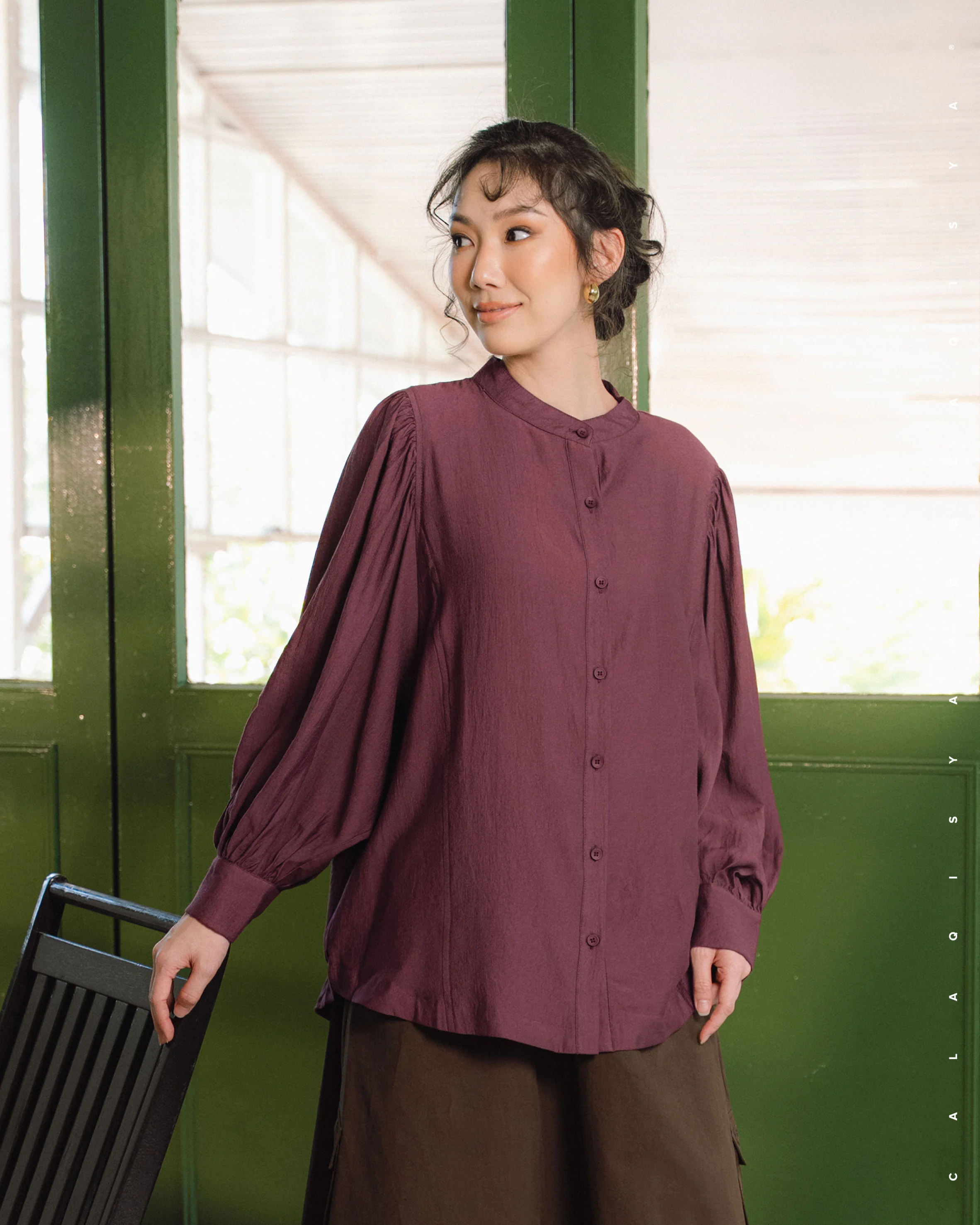 RESORT : GIRI BLOUSE 2.0 IN TAWNY PORT