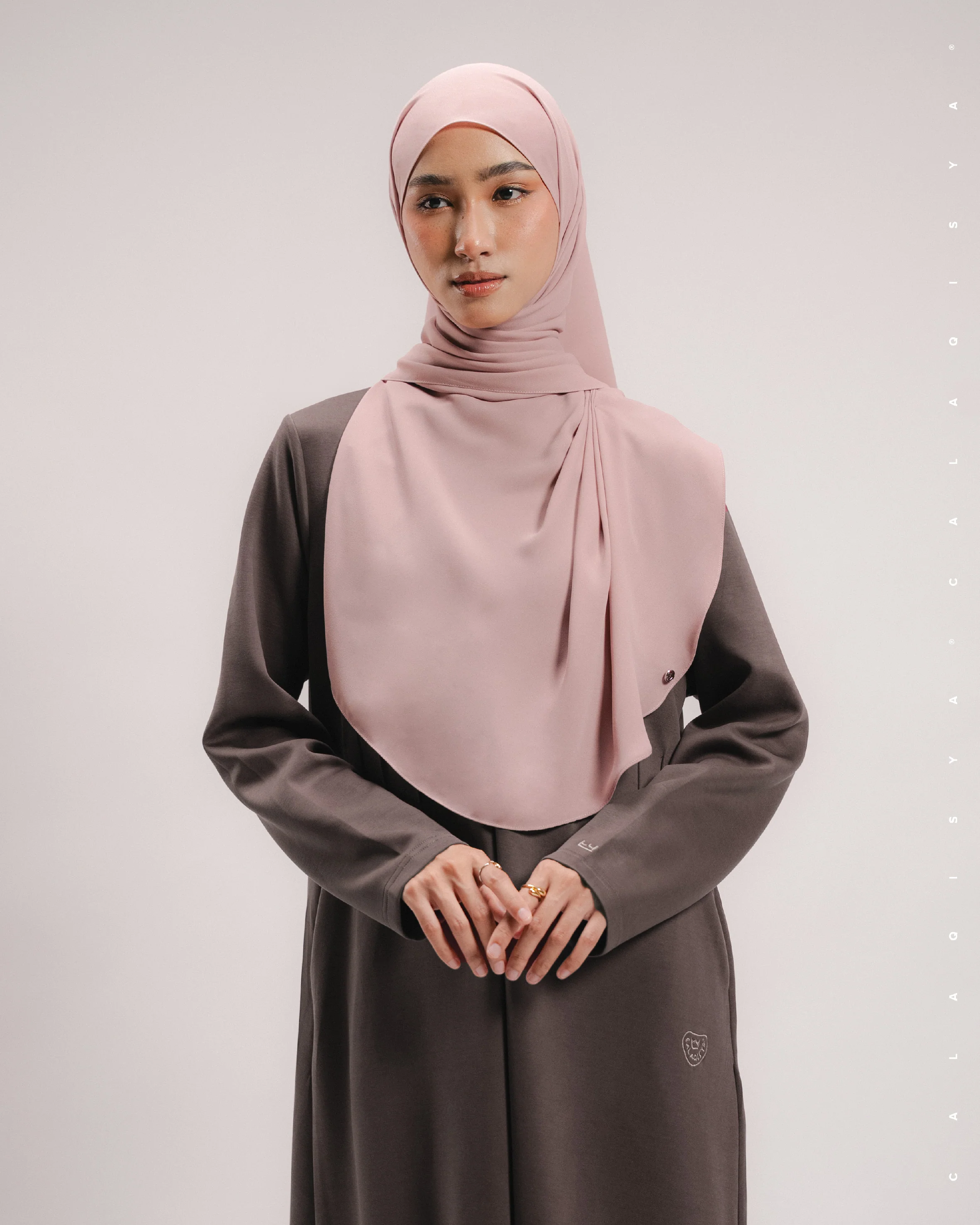 RUSH DOVE PINTUCK DRESS IN DEEP MAHOGANY - Image 3