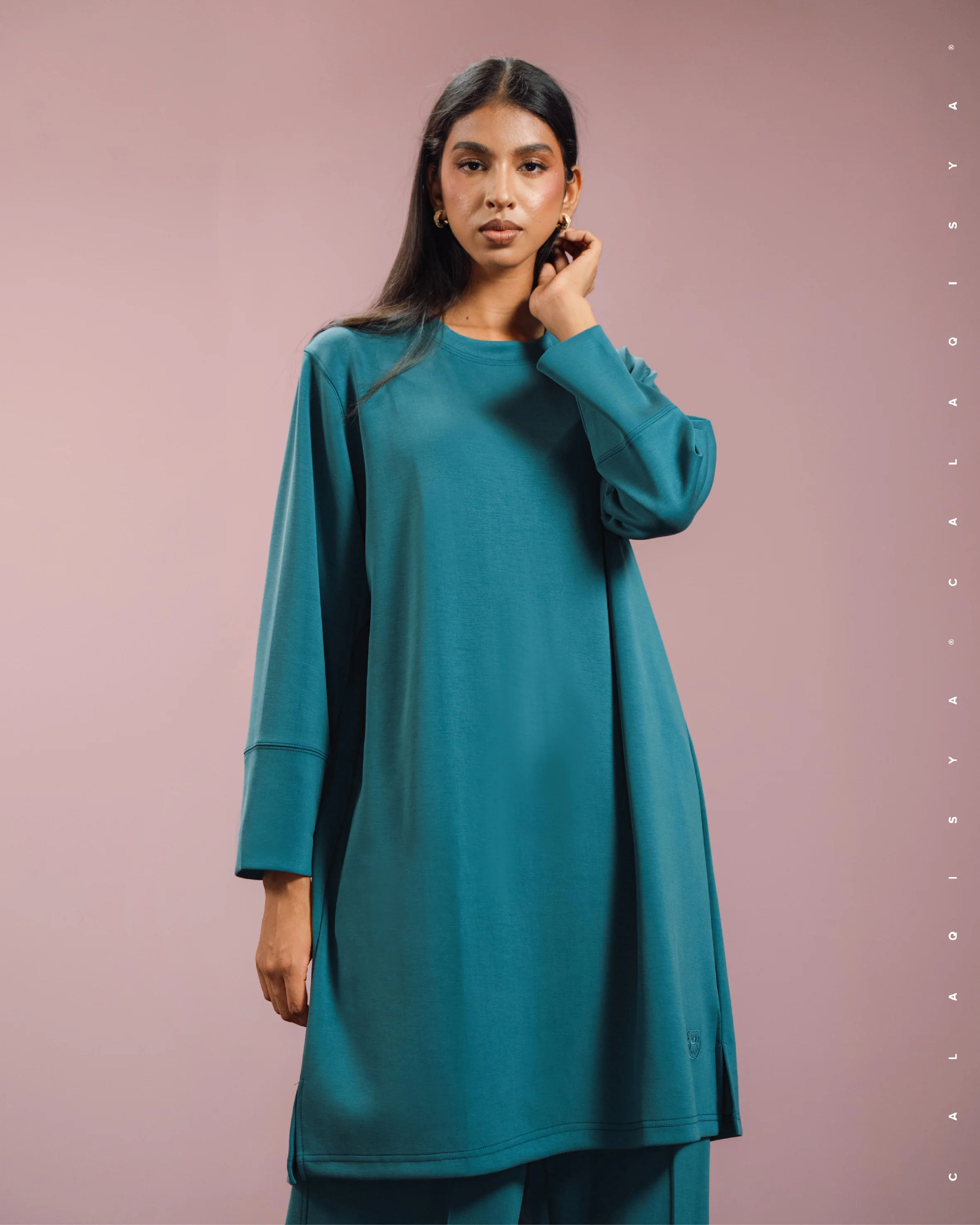 RUSH LONG TOP IN BLUE CORAL - Image 3