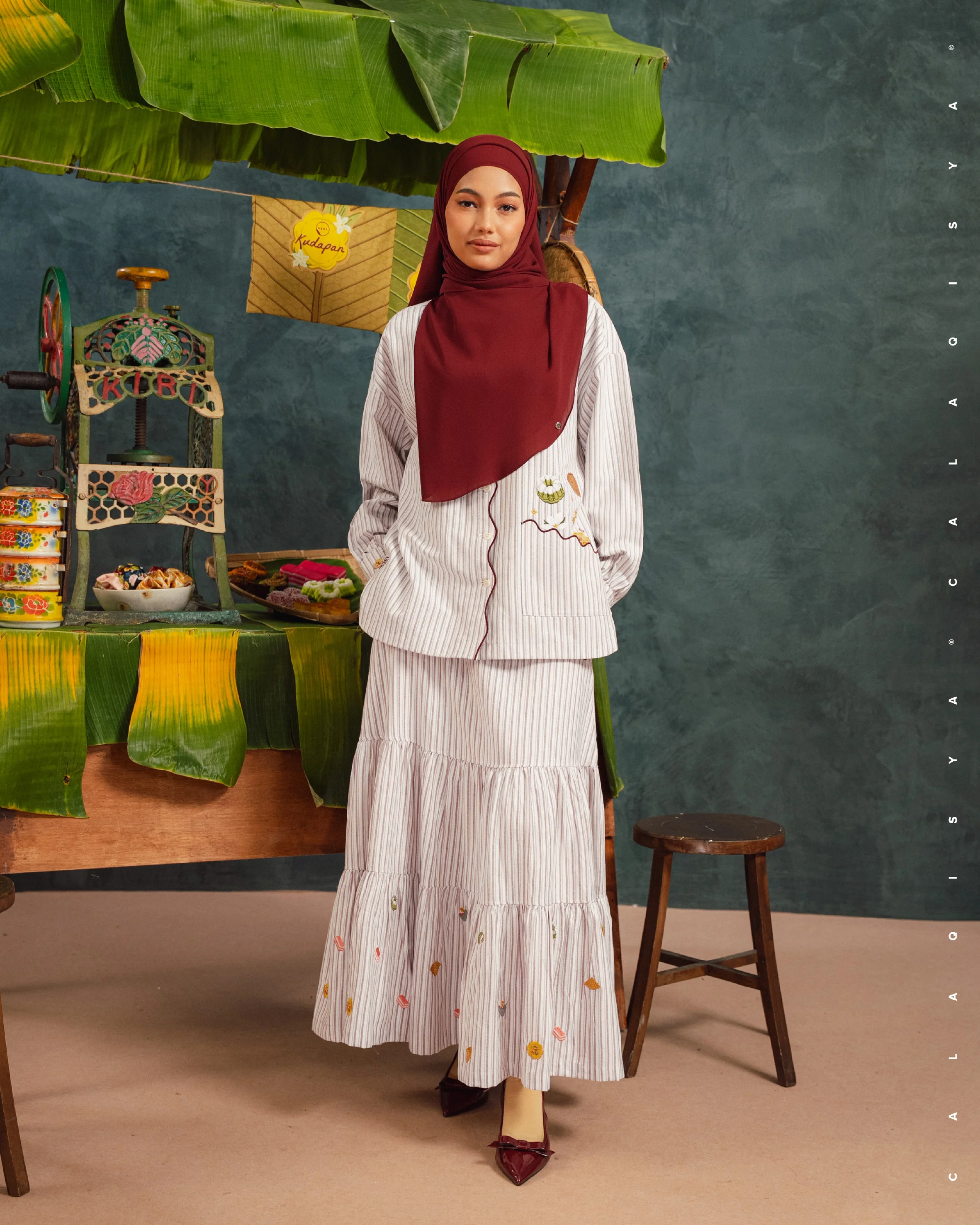 RW SENJA SKIRT IN CABERNET - Image 3