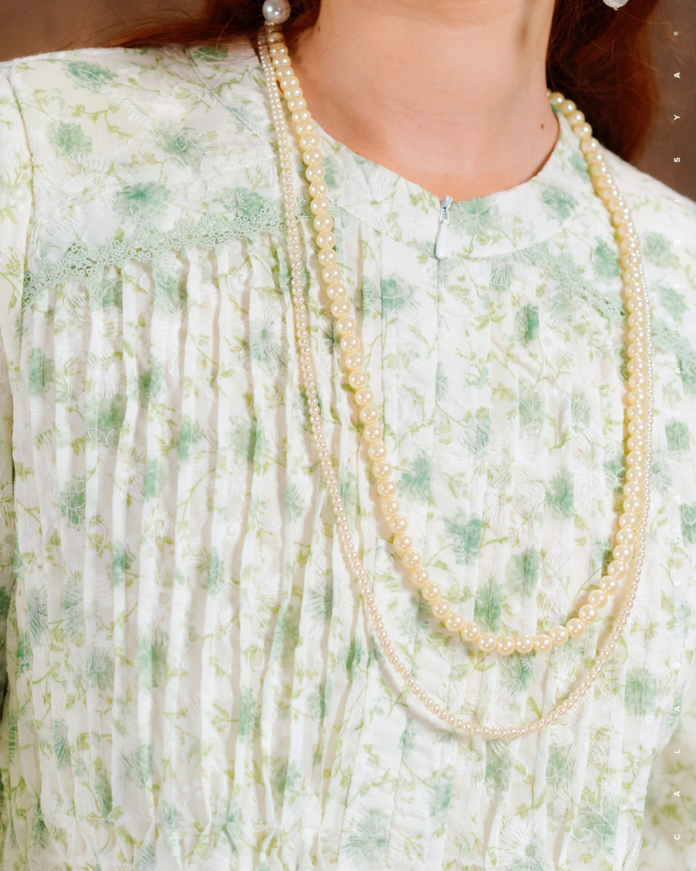 SAGEE IN GREEN LILY (FULLY LINED) - Image 2