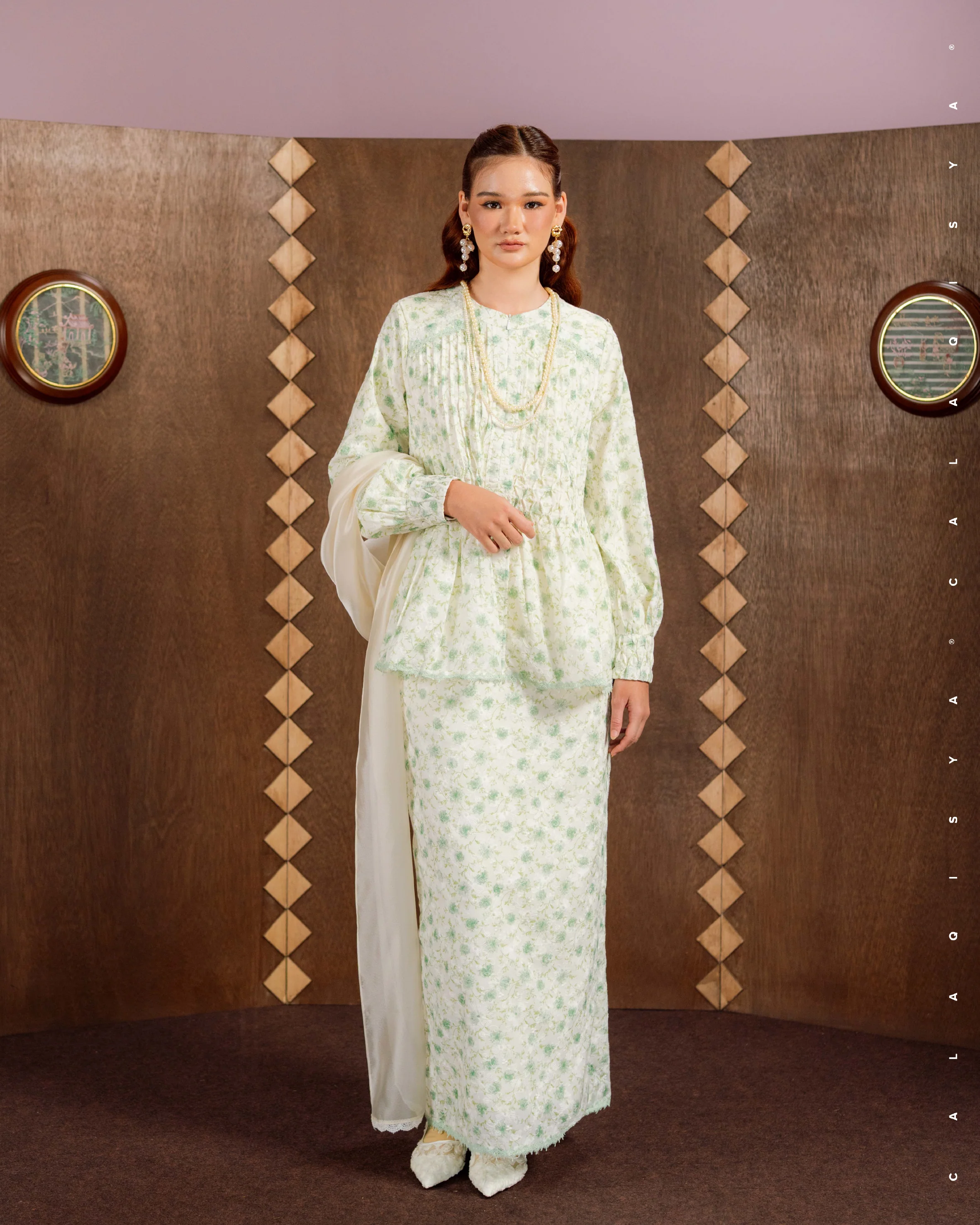 SAGEE IN GREEN LILY (FULLY LINED) - Image 3