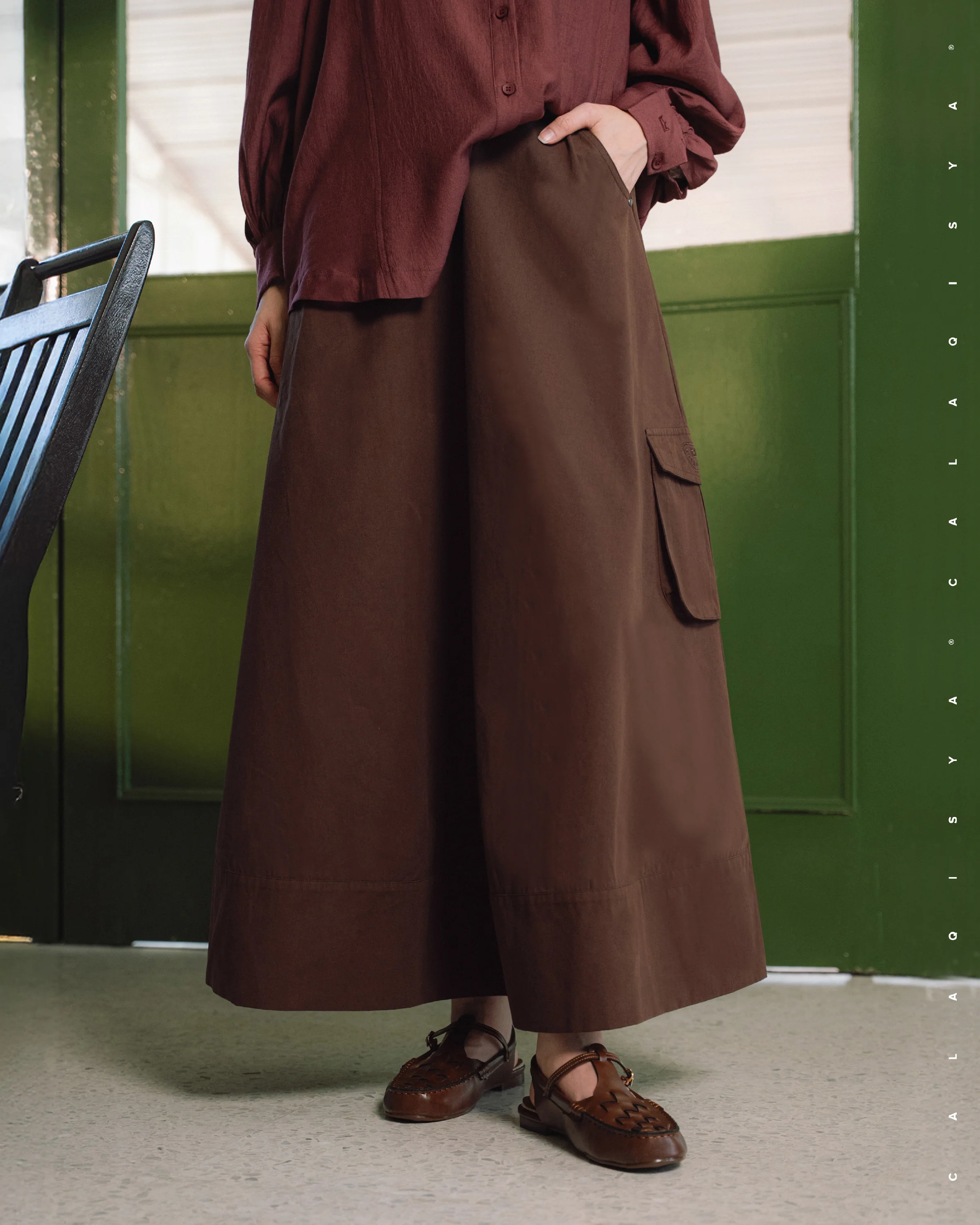 SANDY SKIRT IN SHAVED CHOCOLATE