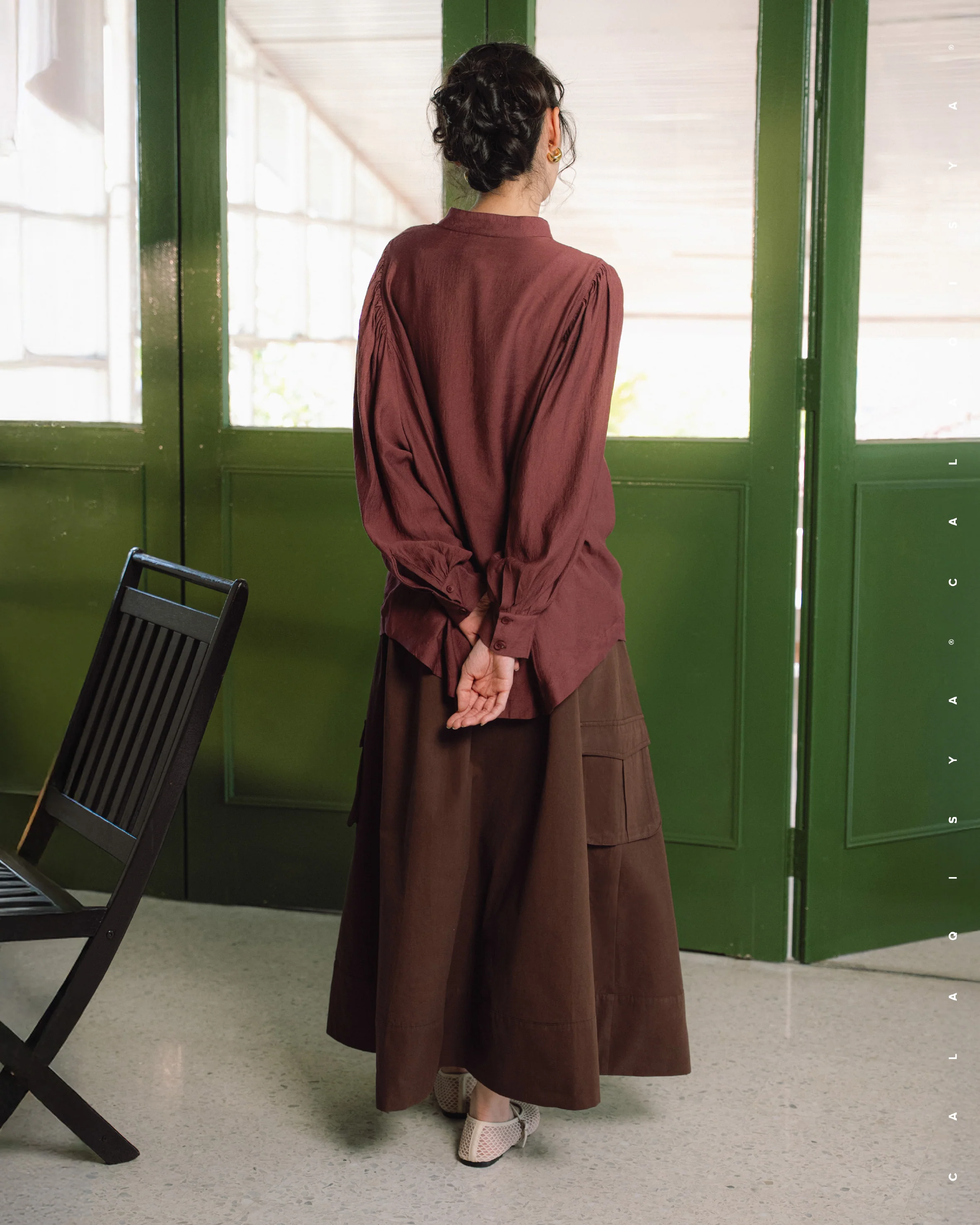 SANDY SKIRT IN SHAVED CHOCOLATE - Image 2