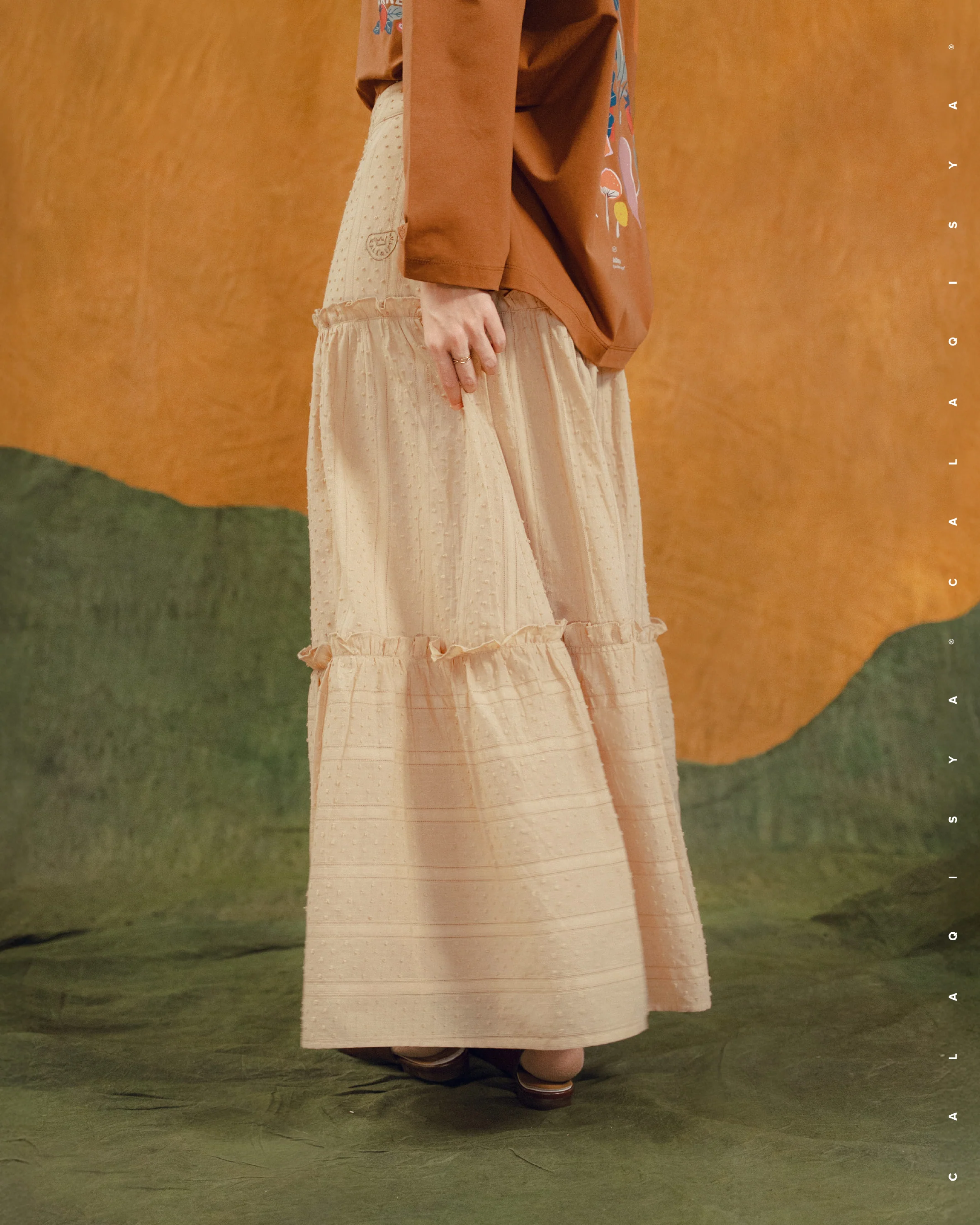 SOMERSET SKIRT (FULLY LINED) IN CROISSANT
