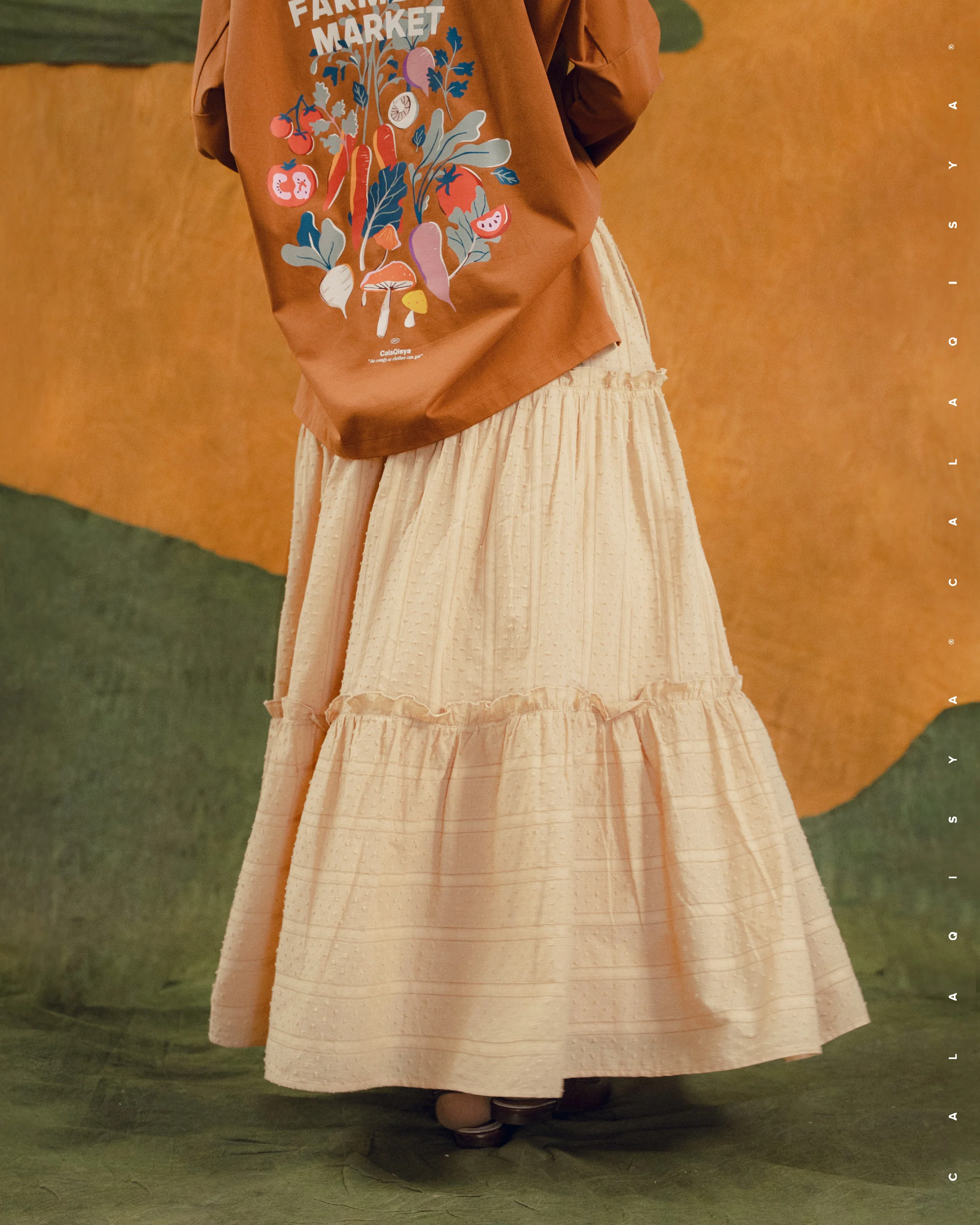 SOMERSET SKIRT (FULLY LINED) IN CROISSANT - Image 3