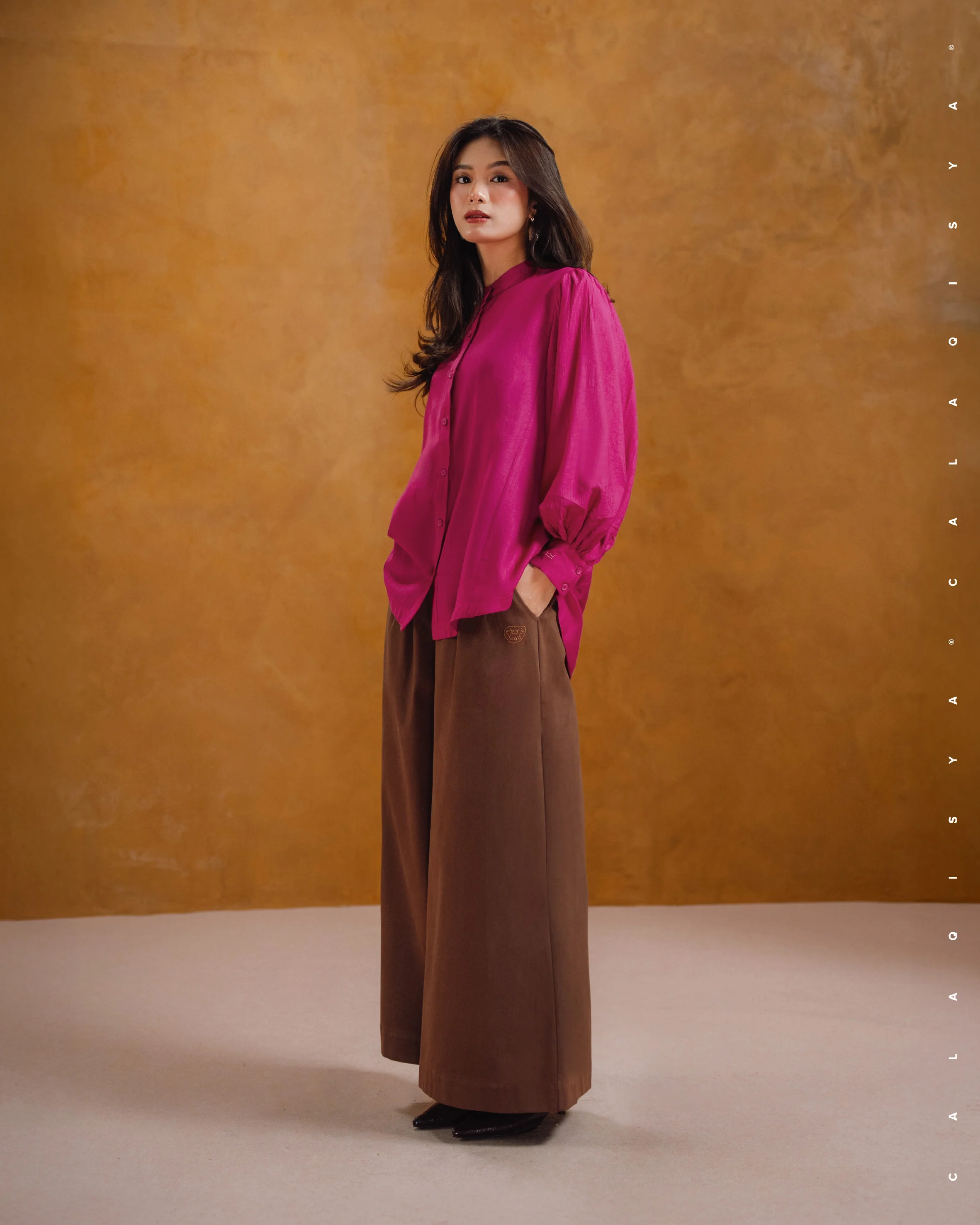 SORA FLARE PANTS IN CINNAMON