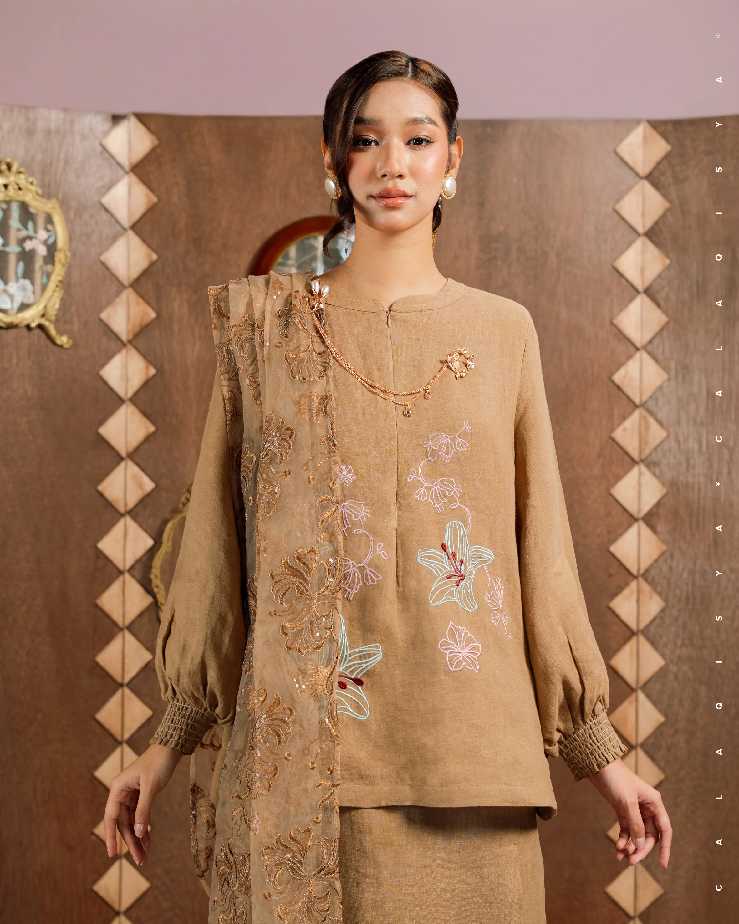 SORAYA (100% LINEN) IN THRUSH - Image 3