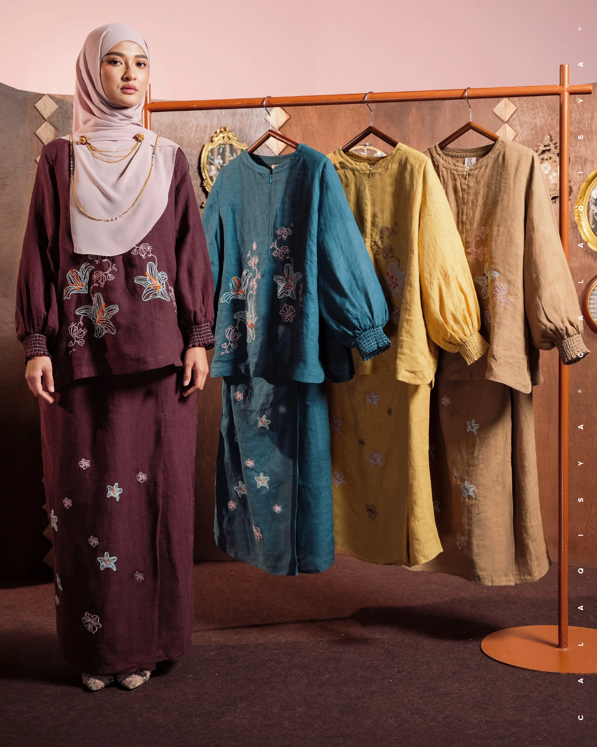SORAYA (100% LINEN) IN THRUSH - Image 5