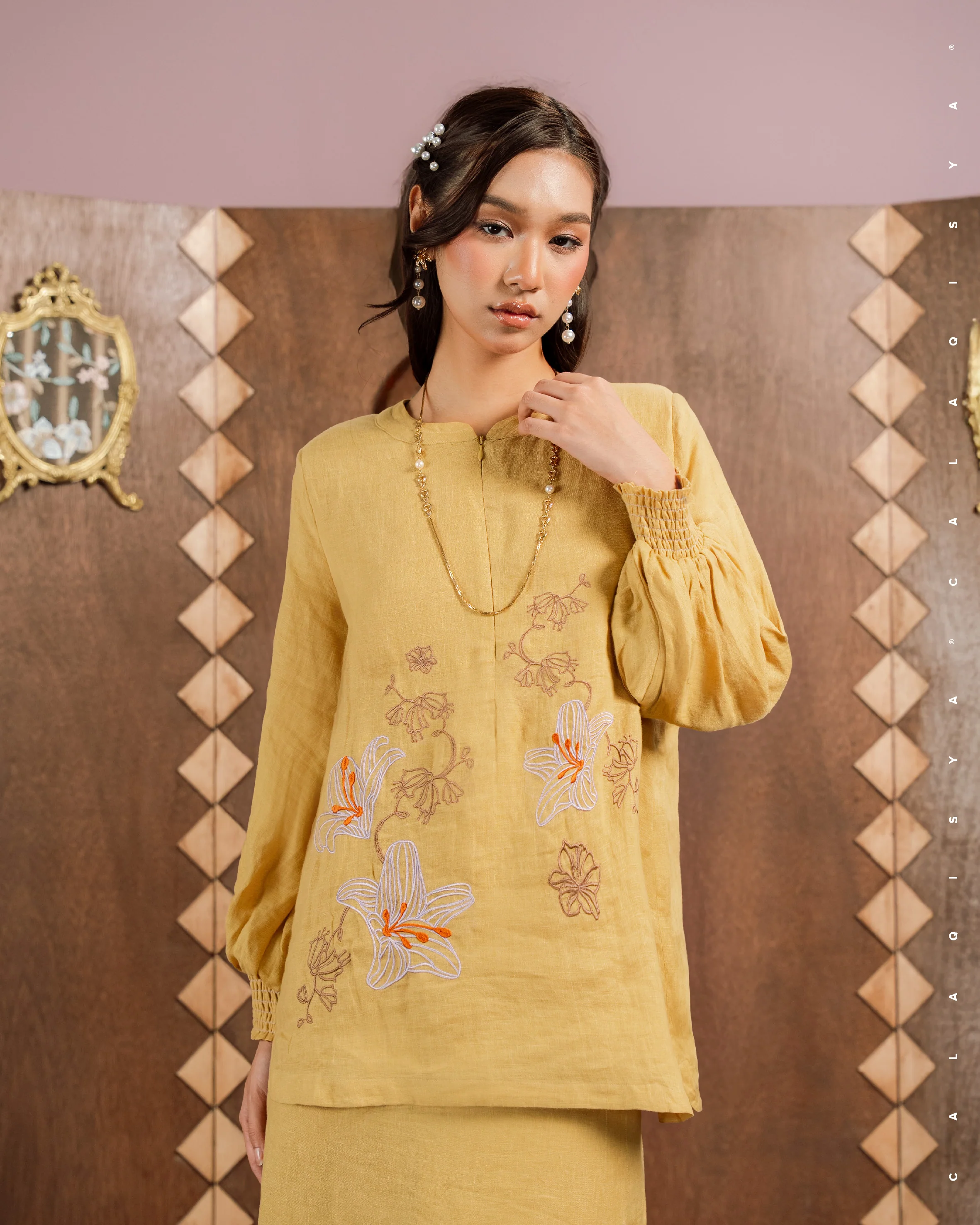 SORAYA (100% LINEN) IN TINSEL - Image 4