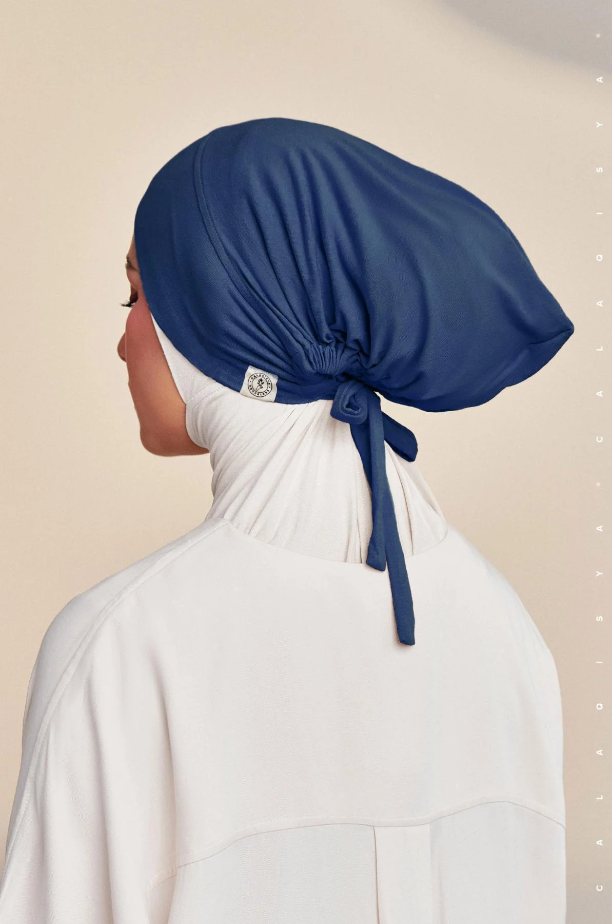TIE BACK BONNET CAP IN BLUE DEPTHS (ODOURLESS) - Image 2