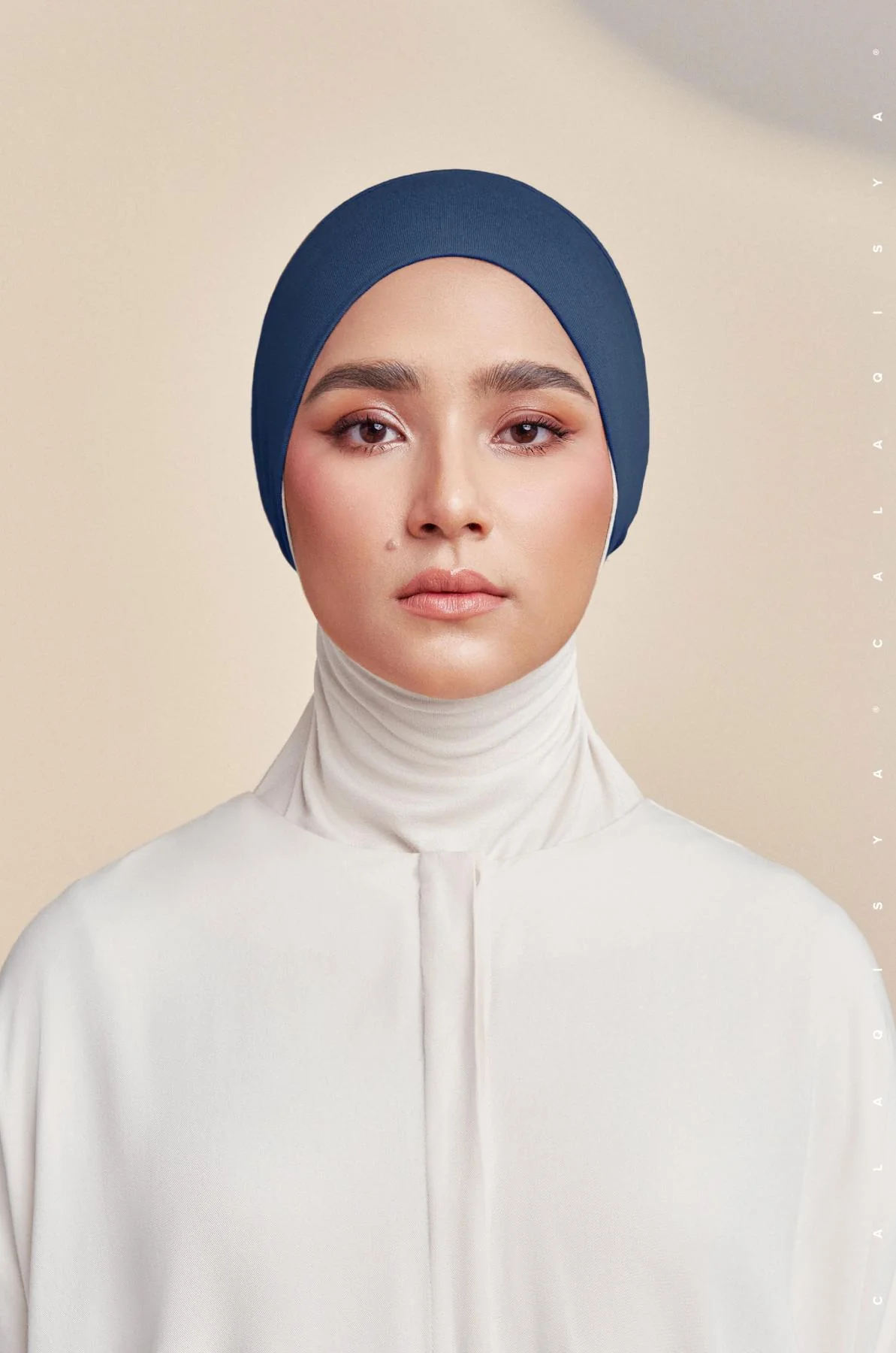 TIE BACK BONNET CAP IN BLUE DEPTHS (ODOURLESS) - Image 3