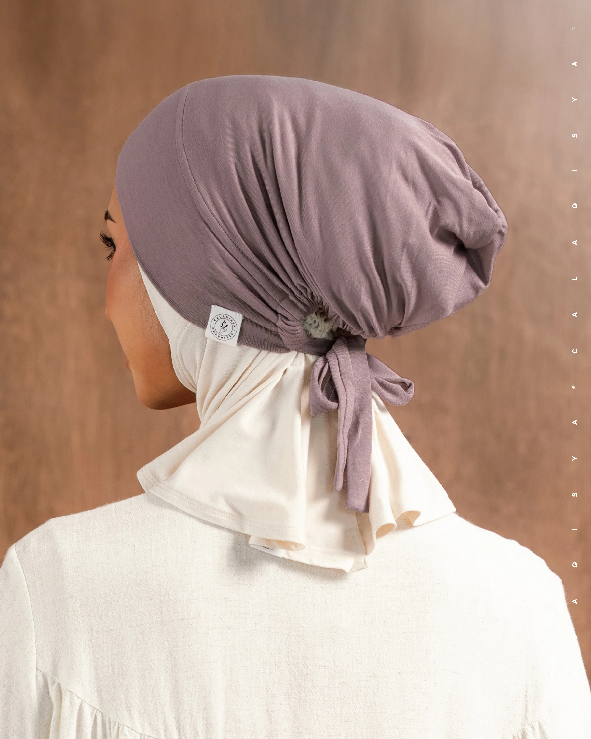 TIE BACK BONNET CAP IN ELDERBERRY (ODOURLESS)