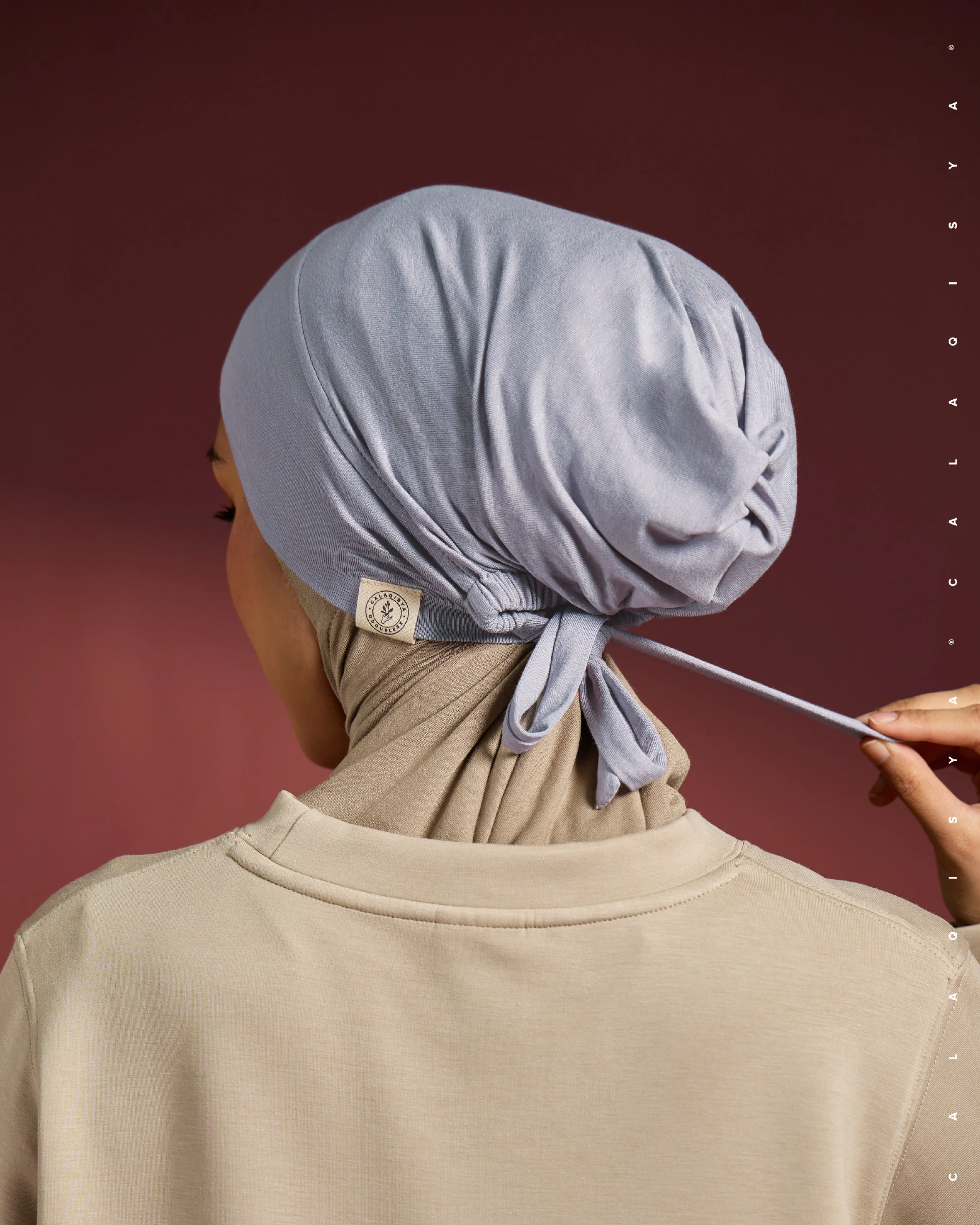 TIE BACK BONNET CAP IN EVENING HAZE (ODOURLESS)