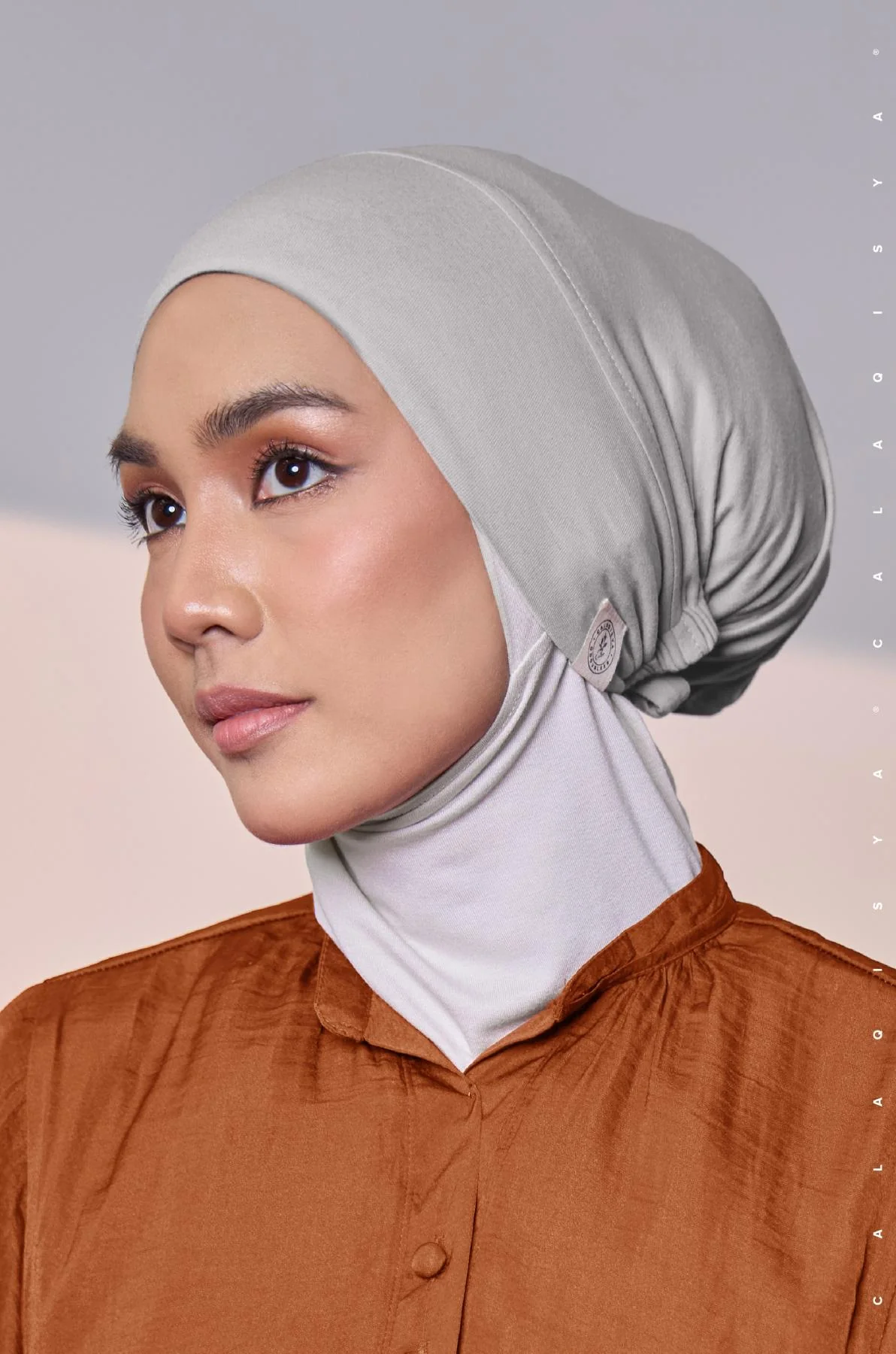 TIE BACK BONNET CAP IN GLACIER GREY (ODOURLESS) - Image 3