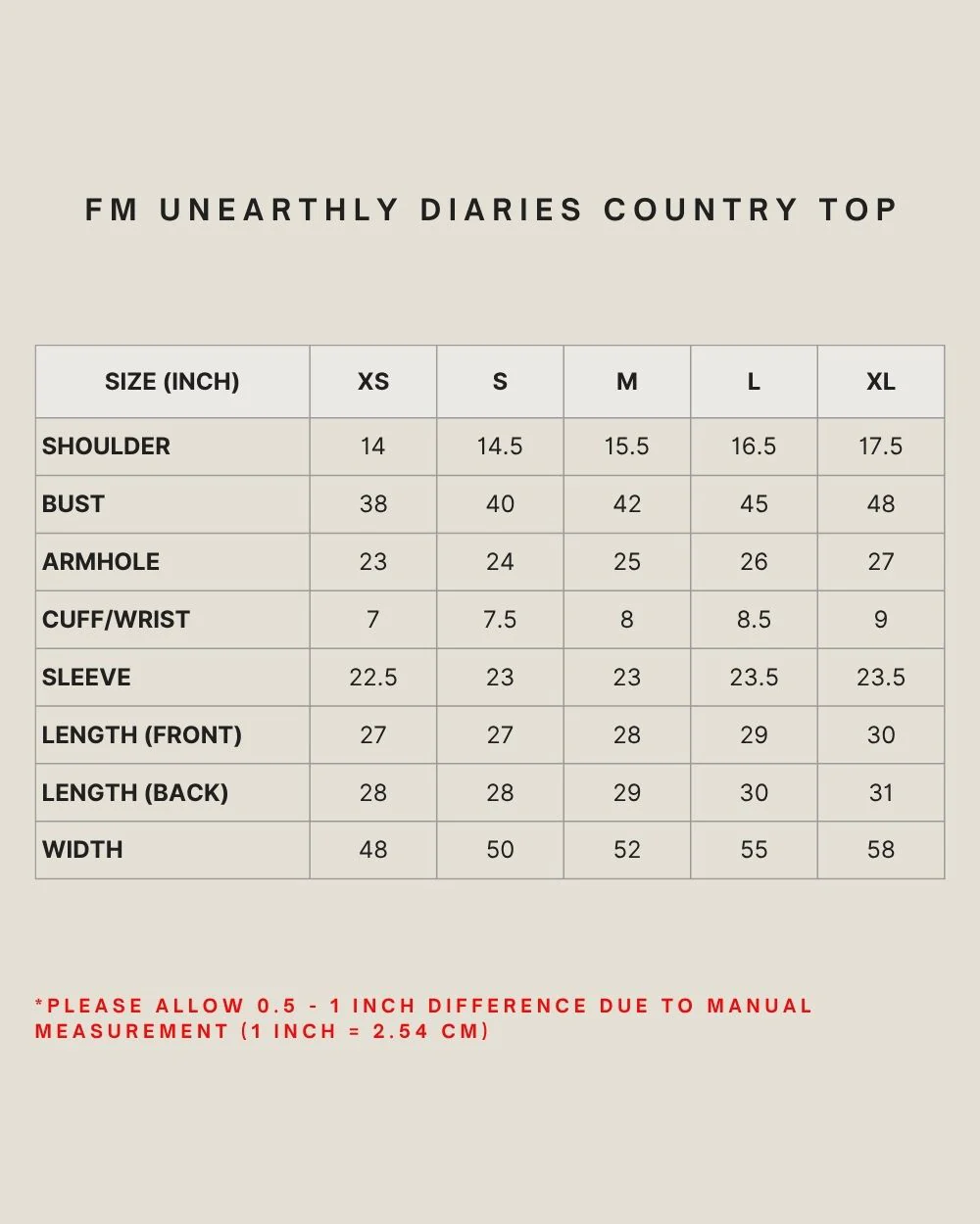 FM UNEARTHLY DIARIES COUNTRY TOP IN THRUSH - Image 6